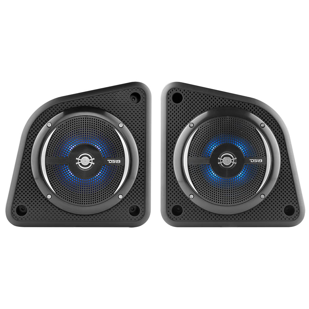 DS18 - Universal Shallow Enclosure - With Marine Speaker, 100W, Black — Quality Boat Parts