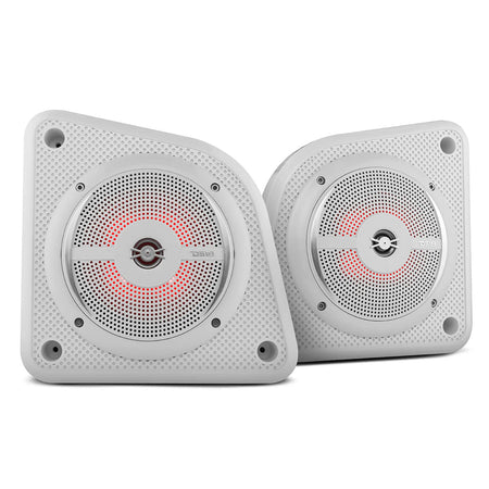 DS18 - Universal Shallow Enclosure - With Marine Speaker, 100W, White — Quality Boat Parts