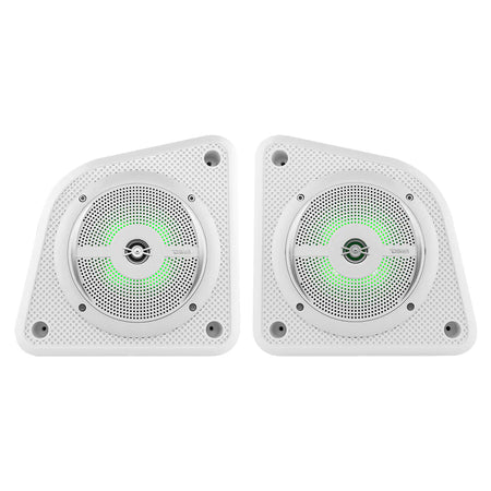 DS18 - Universal Shallow Enclosure - With Marine Speaker, 100W, White — Quality Boat Parts