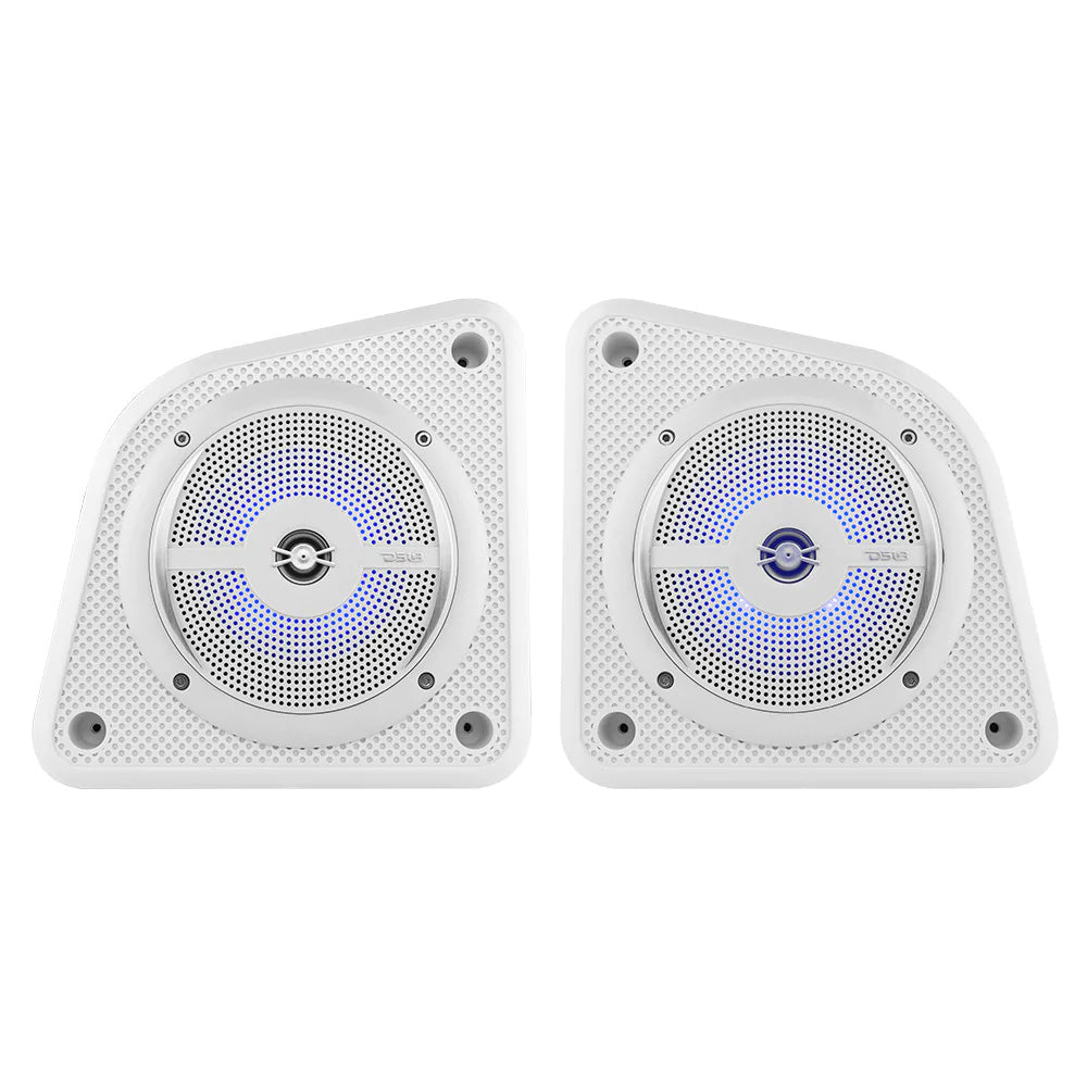 DS18 - Universal Shallow Enclosure - With Marine Speaker, 100W, White — Quality Boat Parts