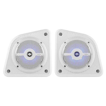 DS18 - Universal Shallow Enclosure - With Marine Speaker, 100W, White — Quality Boat Parts