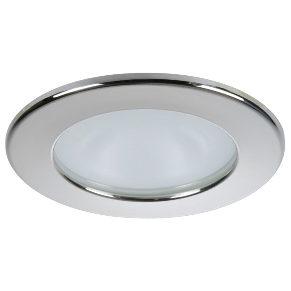 Quick Marine - Kai XP Downlight LED - 6W, IP66, Spring Mounted, Round Stainless Bezel, Round Warm White Light — Quality Boat Parts
