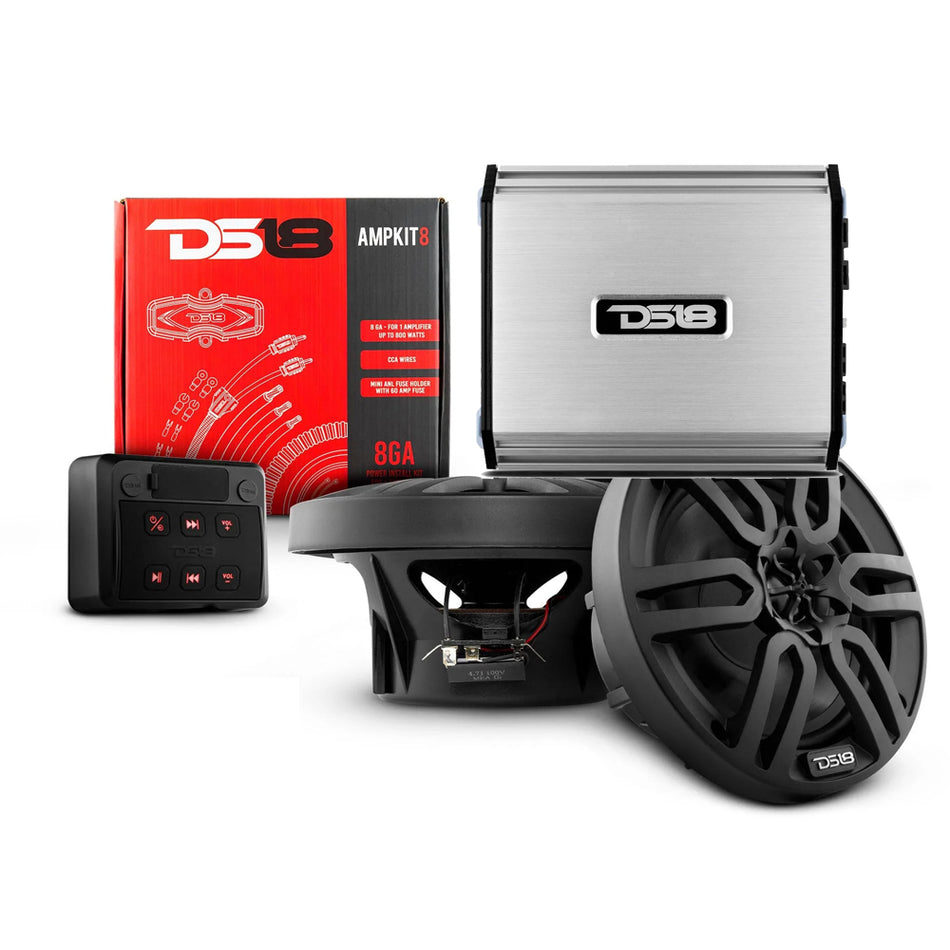 DS18 - 6.5" Amplifier Kit - Bluetooth Remote — Quality Boat Parts
