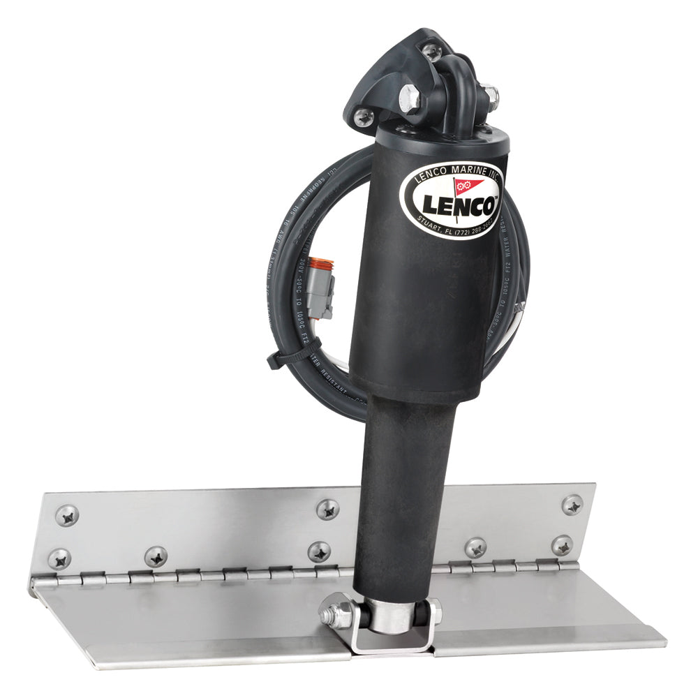 Lenco Marine - Limited Space Trim Tab Kit - With Switch Kit 12V, Standard Finish - Short Actuator, 4" x 12" — Quality Boat Parts
