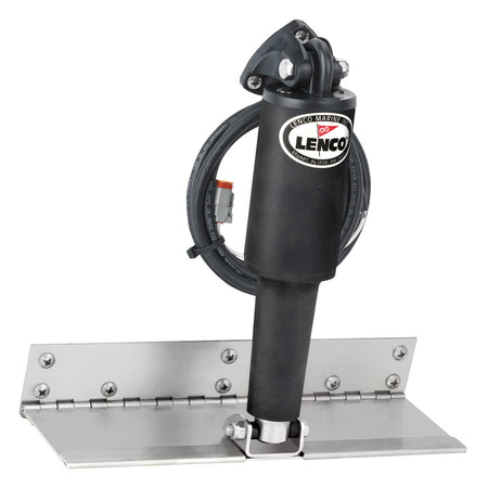 Lenco Marine - Limited Space Trim Tab Kit - With Switch Kit 12V, Standard Finish - Short Actuator, 4" x 12" — Quality Boat Parts