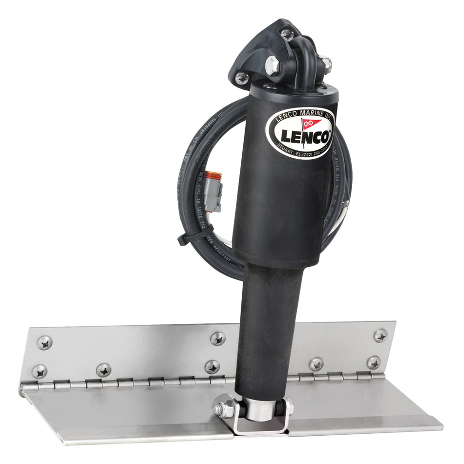 Lenco Marine - Limited Space Trim Tab Kit - With Switch Kit 12V, Standard Finish - Short Actuator, 4" x 12" — Quality Boat Parts