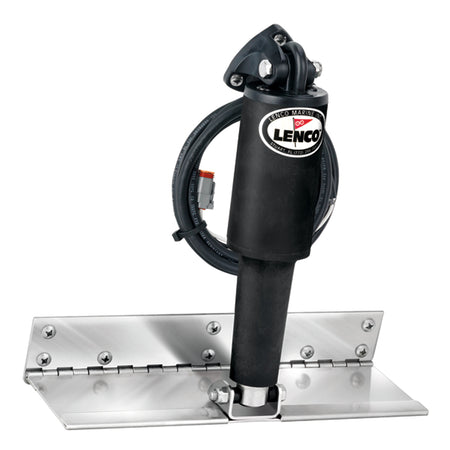 Lenco Marine - Limited Space Trim Tab Kit - With Switch Kit, Electro-Polished, Short Actuator, 4" x 12", 12V — Quality Boat Parts
