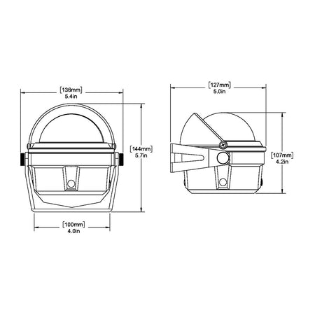 Ritchie - Dual Voyager Compass - Bracket Mount, Black — Quality Boat Parts