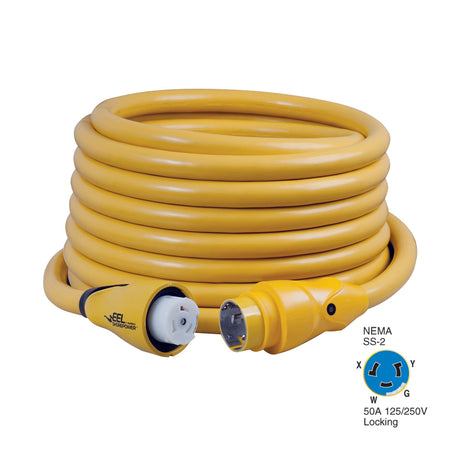 Marinco - Shore Power Cordset - EEL, 50A, 125V/250V, Yellow — Quality Boat Parts