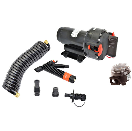 Johnson Pump - Aqua Jet 5.2 GPH Washdown Pump Kit - With Hose — Quality Boat Parts