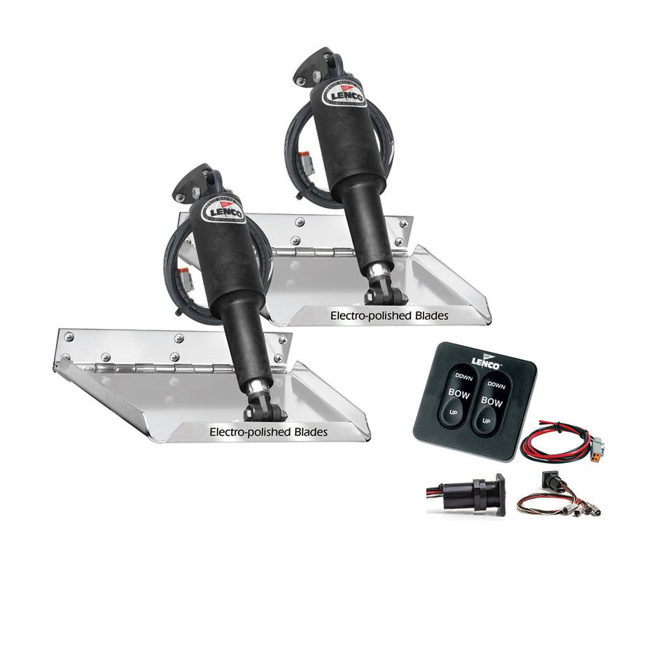 Lenco Marine - Standard Performance Trim Tab Kit - With Standard Tactile Switch Kit 12V — Quality Boat Parts