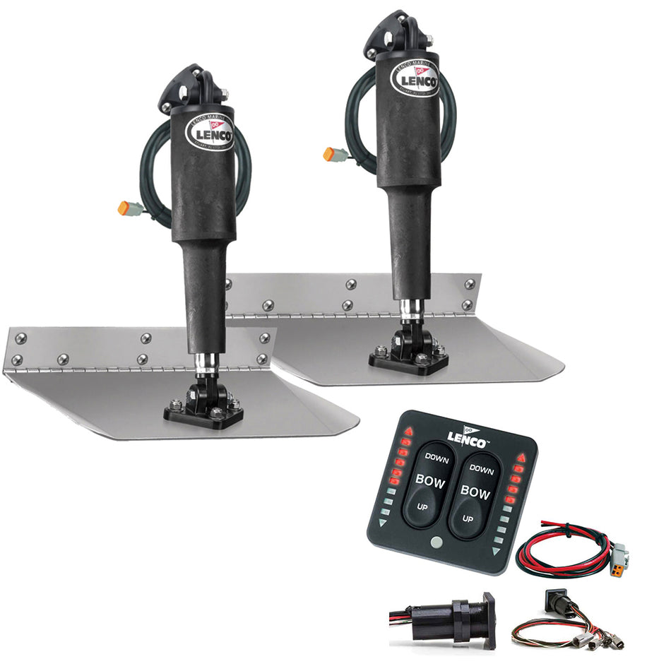Lenco Marine - Standard Trim Tab Kit - With LED Indicator Switch Kit 12V — Quality Boat Parts