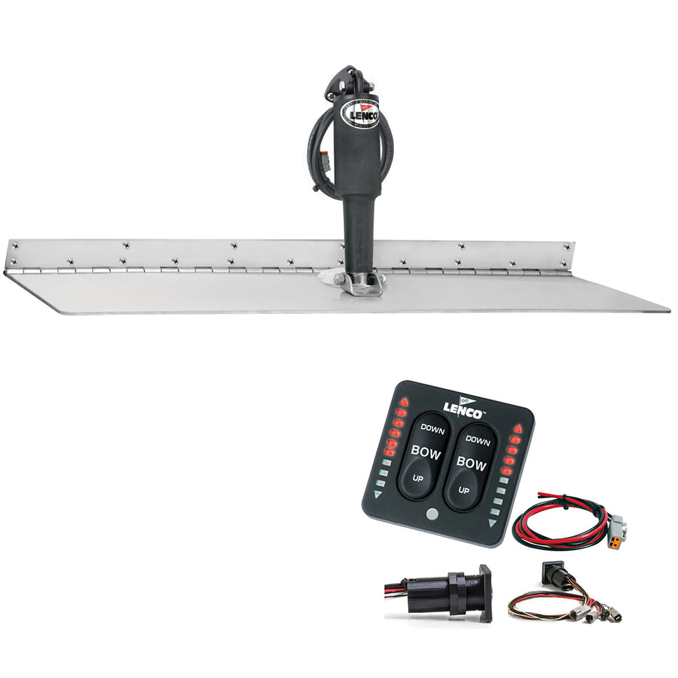 Lenco Marine - Super Strong Trim Tab Kit - With LED Indicator Switch Kit 12V — Quality Boat Parts