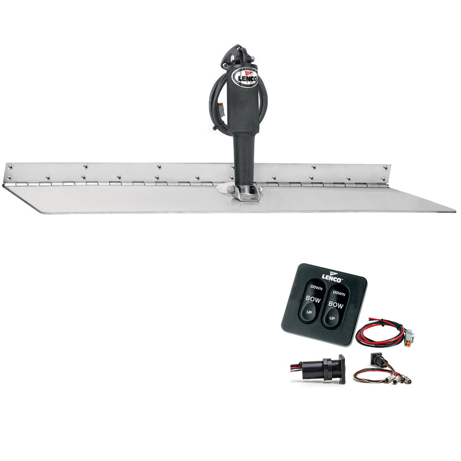 Lenco Marine - 12" x 18" Super Strong Trim Tab Kit - With Standard Tactile Switch Kit 12V — Quality Boat Parts