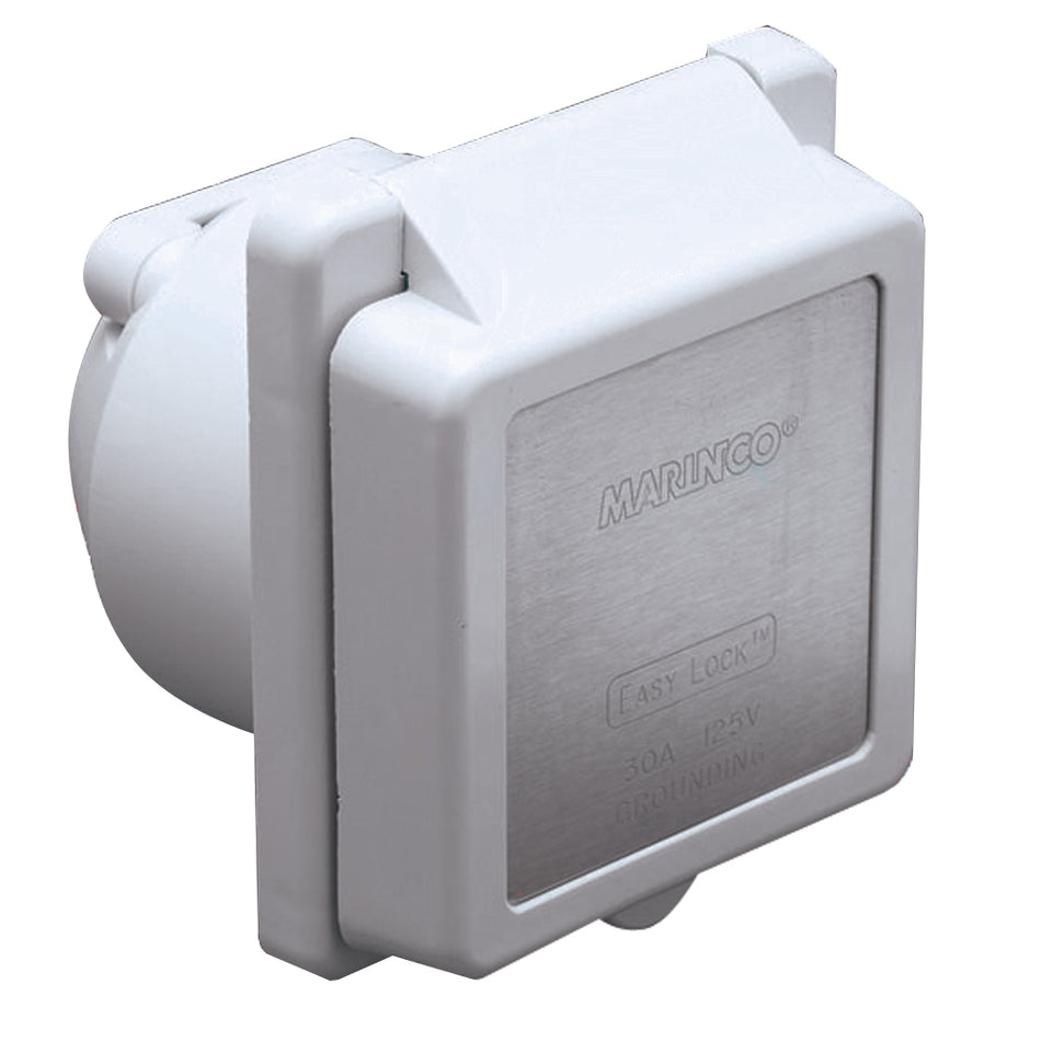 Marinco - Power Inlet - White, 125V, 30A — Quality Boat Parts