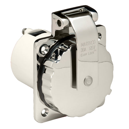 Marinco - Power Inlet - Stainless Steel, 125V, 30A — Quality Boat Parts
