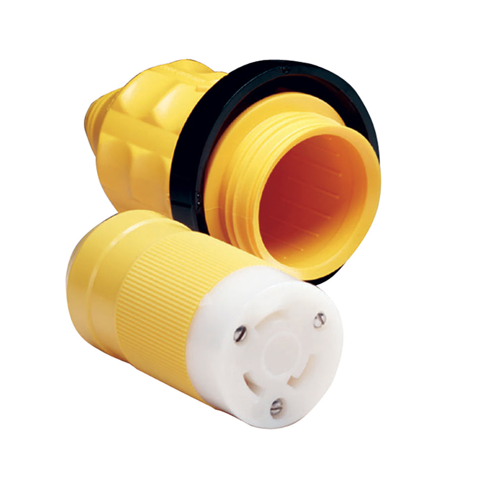 Marinco - Female Connector - With Cover, Rings, 30A — Quality Boat Parts