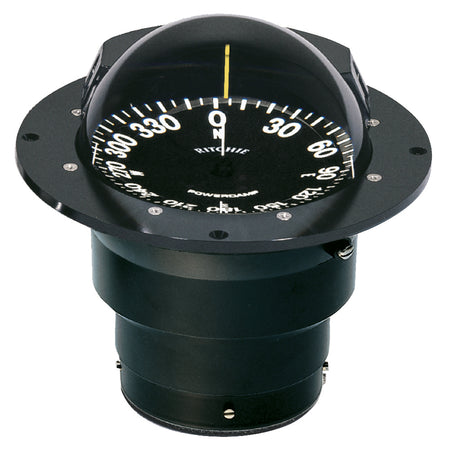 Ritchie - Globemaster Compass - Flush Mount, Black, 12V, 5 Degree Card — Quality Boat Parts