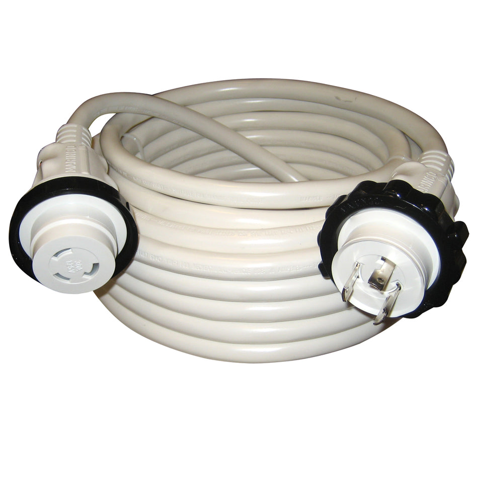 Marinco - Molded Standard Cordset - White, 50', 30A, 125V — Quality Boat Parts