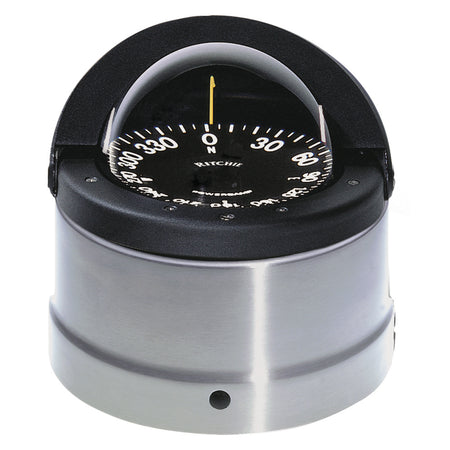 Ritchie - Navigator Compass - Binnacle Mount, Polished Stainless Steel, Black — Quality Boat Parts