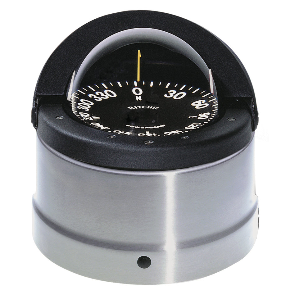 Ritchie - Navigator Compass - Binnacle Mount, Polished Stainless Steel, Black — Quality Boat Parts