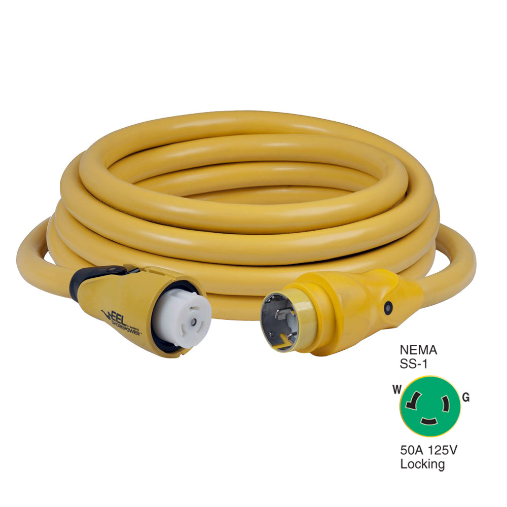 Marinco - Shore Power Cordset - EEL, 125V, Yellow — Quality Boat Parts
