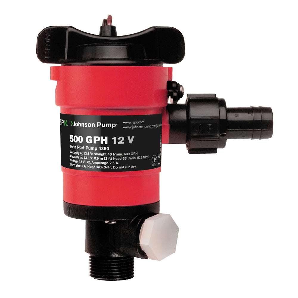 Johnson Pump - Twin Port Livewell Aerating Pump - 12V — Quality Boat Parts