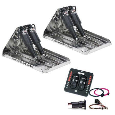 Lenco Marine - Extreme Duty Performance Trim Tab Kit - With LED Indicator Switch Kit 12V — Quality Boat Parts