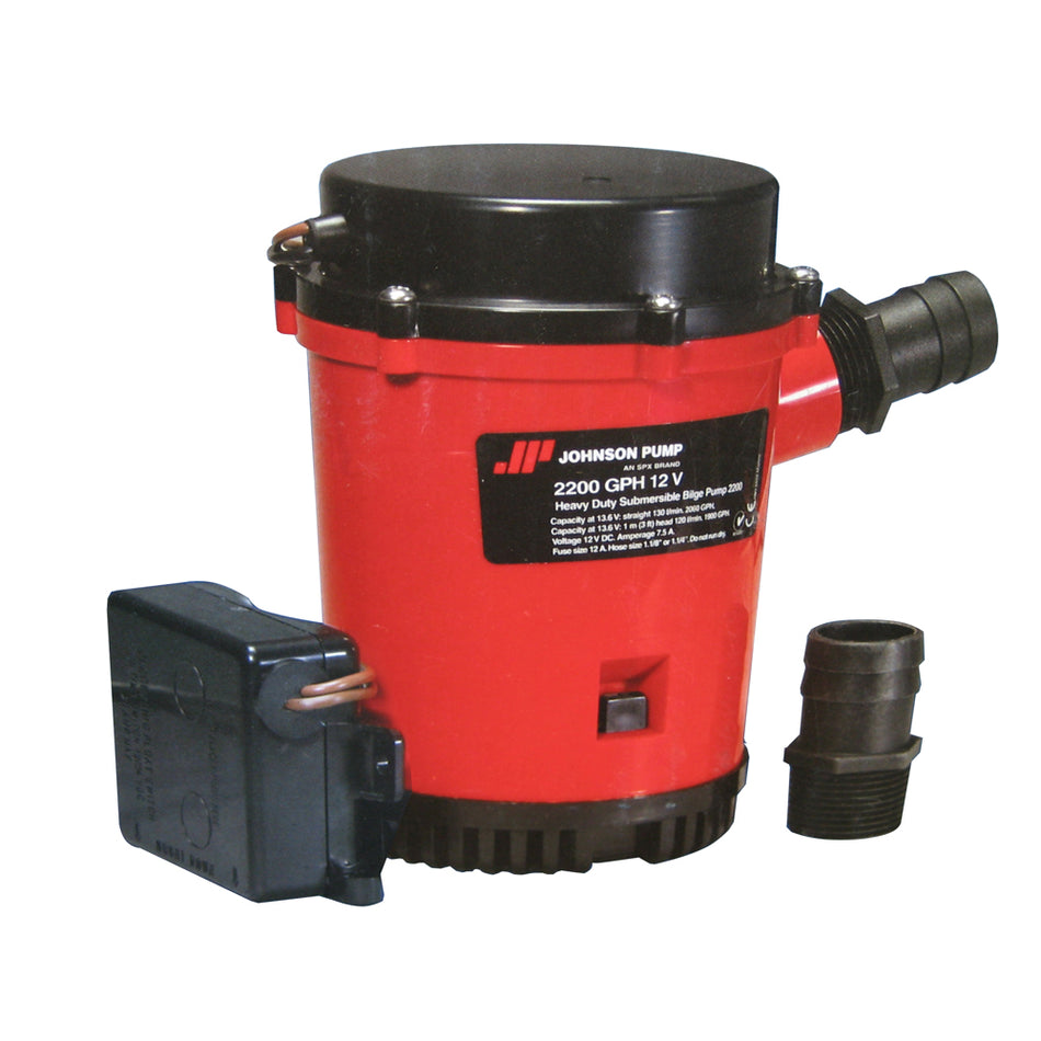 Johnson Pump - 2200 GPH Ultima Combo Auto Bilge Pump - 12V — Quality Boat Parts