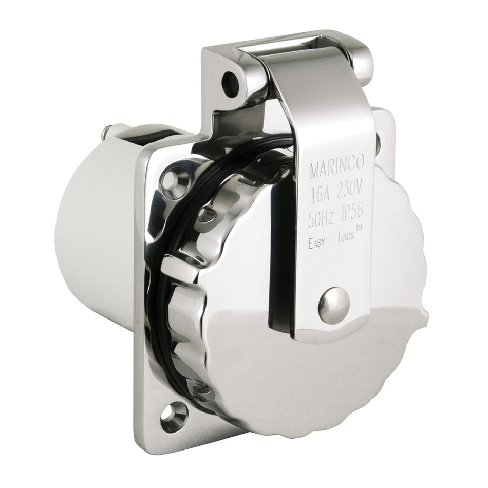 Marinco - Easy Lock 316 Stainless Steel Inlet - 16A, 230V — Quality Boat Parts