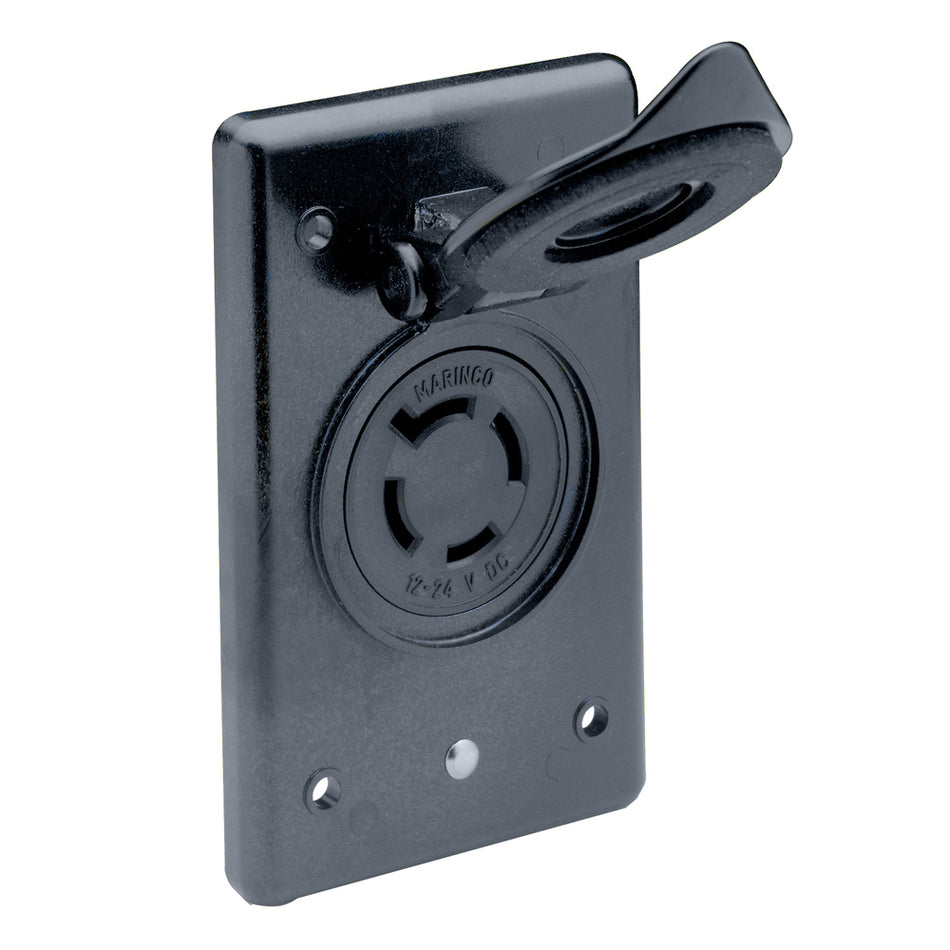 Marinco - Power Connection Receptacle - With Flip Lid, 12/24V — Quality Boat Parts