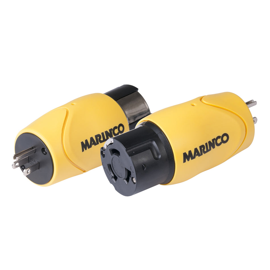 Marinco - Straight Adapter - 15A Male Straight Blade to 50A 125/250V Female Locking — Quality Boat Parts