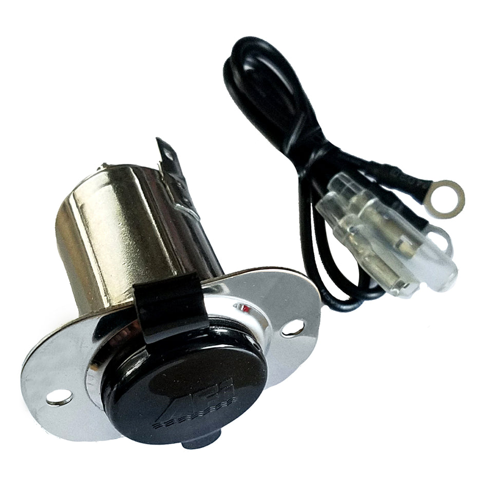 Marinco - Stainless Steel 12V Receptacle - With Cap — Quality Boat Parts