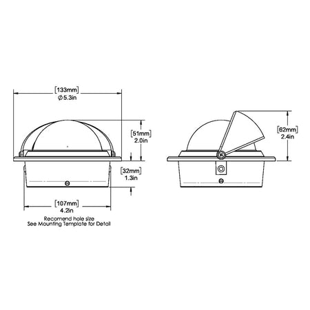 Ritchie - Dual Voyager Compass - Flush Mount — Quality Boat Parts