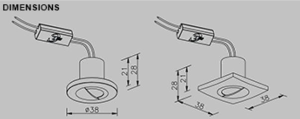 Futura - LED Square Courtesy Light - Chrome, 10-30V DC, 3000K, 12lm, IP65 — Quality Boat Parts