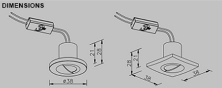 Futura - LED Square Courtesy Light - Chrome, 10-30V DC, 3000K, 12lm, IP65 — Quality Boat Parts
