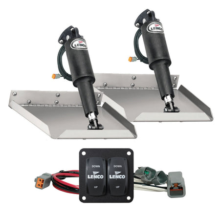 Lenco Marine - 12" x 12" Edge Mount Trim Tab Kit - With Double Rocker Switch Kit — Quality Boat Parts