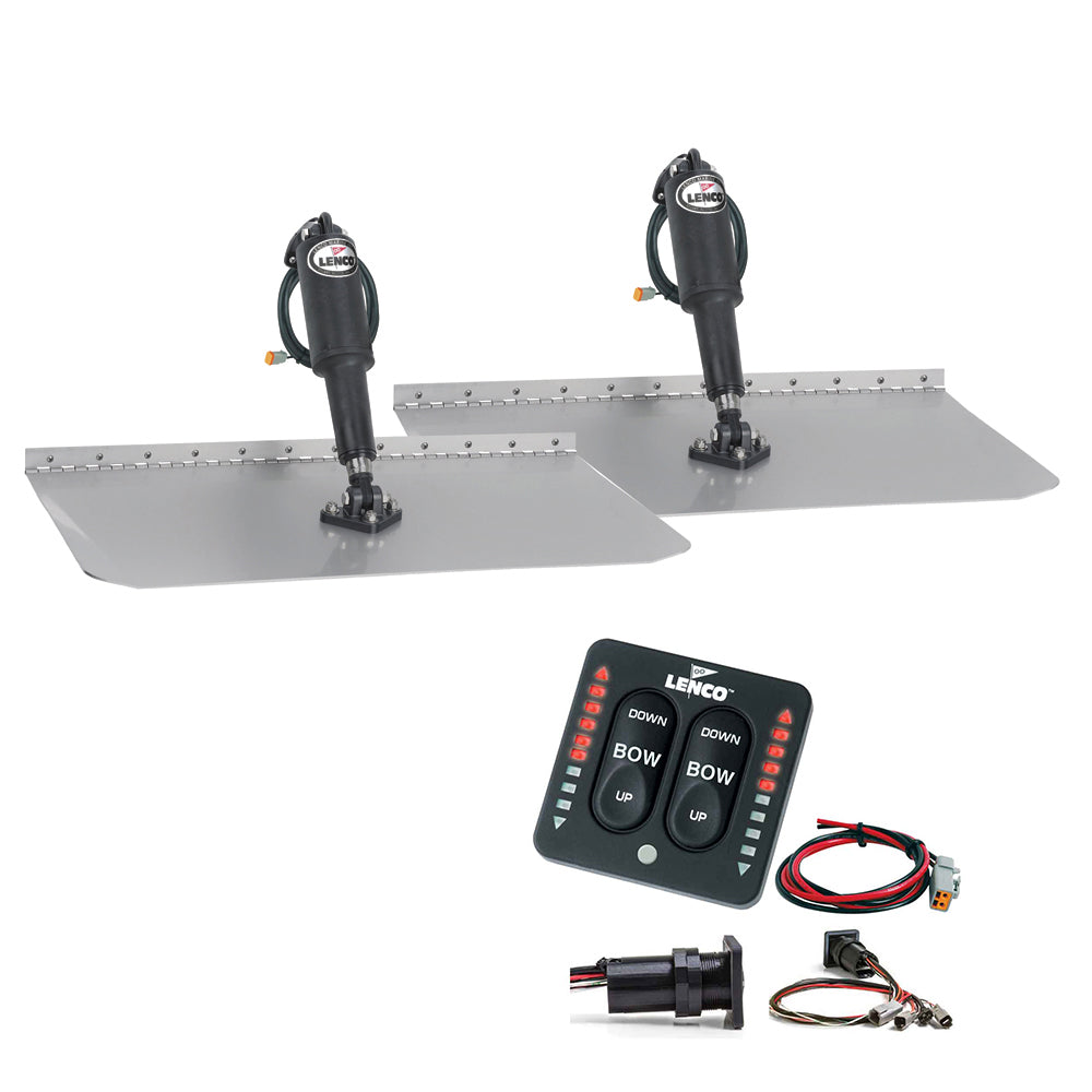 Lenco Marine - Standard Trim Tab Kit / With LED Integrated Switch Kit 12V — Quality Boat Parts