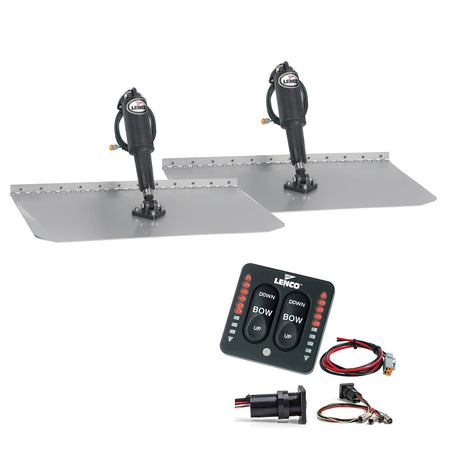 Lenco Marine - Standard Trim Tab Kit / With LED Integrated Switch Kit 12V — Quality Boat Parts