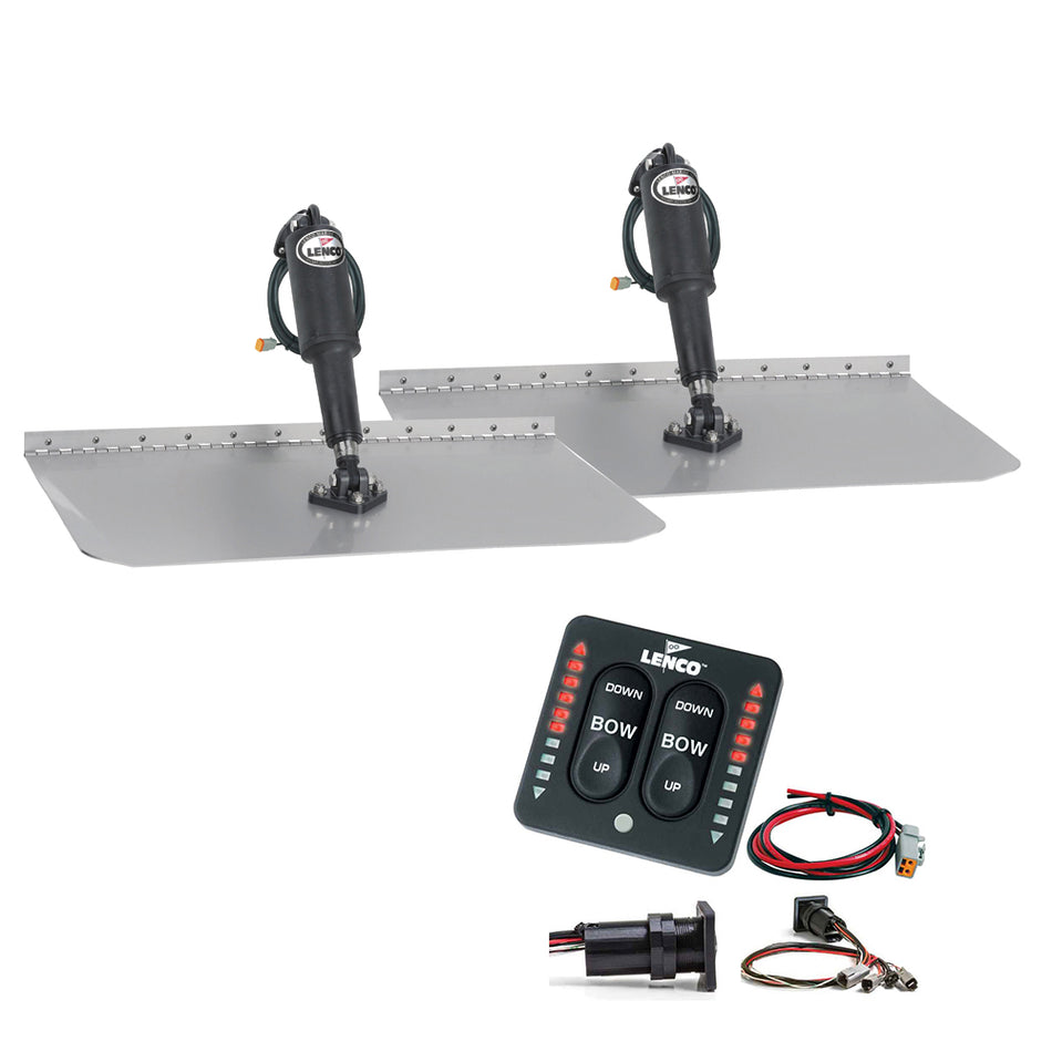 Lenco Marine - Standard Trim Tab Kit / With LED Integrated Switch Kit 12V — Quality Boat Parts