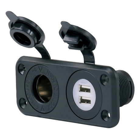 Marinco - SeaLink Deluxe Dual USB Charger - 12V Receptacle — Quality Boat Parts