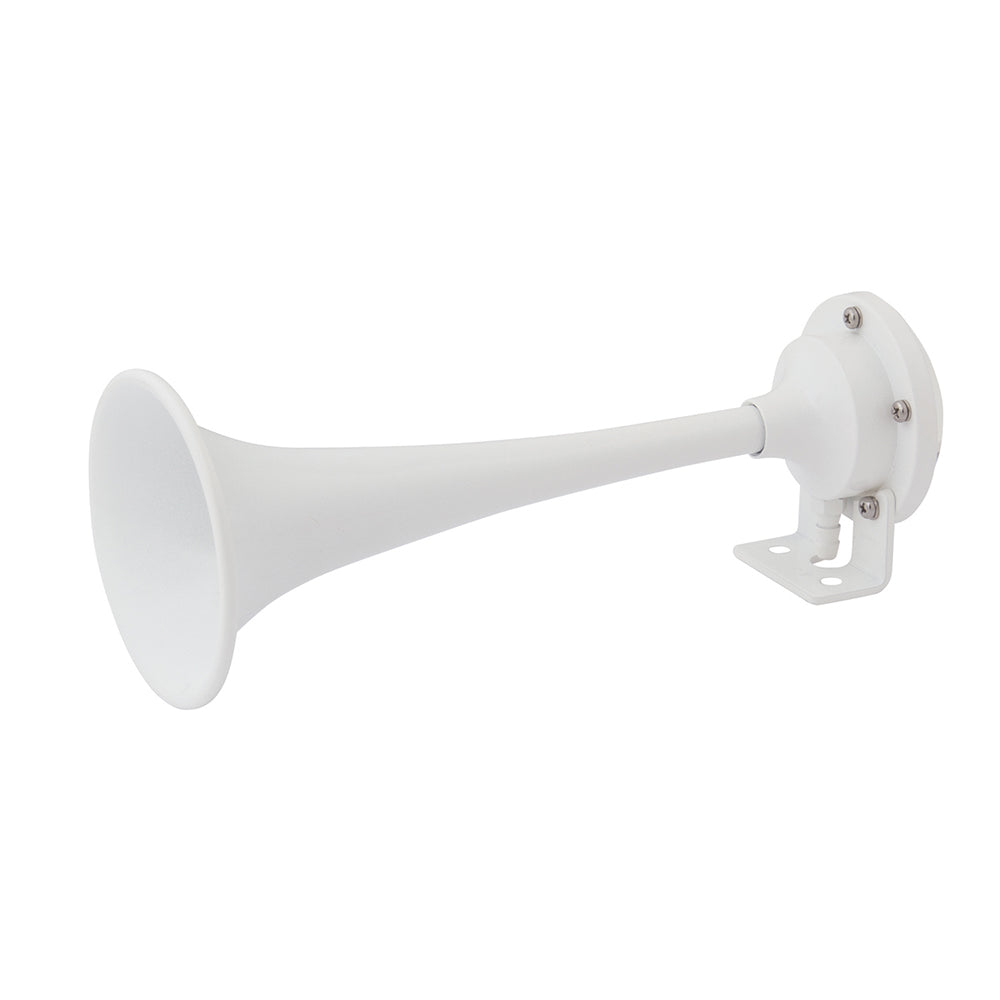 Marinco - White Epoxy Coated Single Trumpet Mini Air Horn — Quality Boat Parts