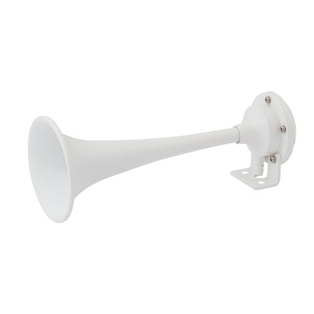 Marinco - White Epoxy Coated Single Trumpet Mini Air Horn — Quality Boat Parts