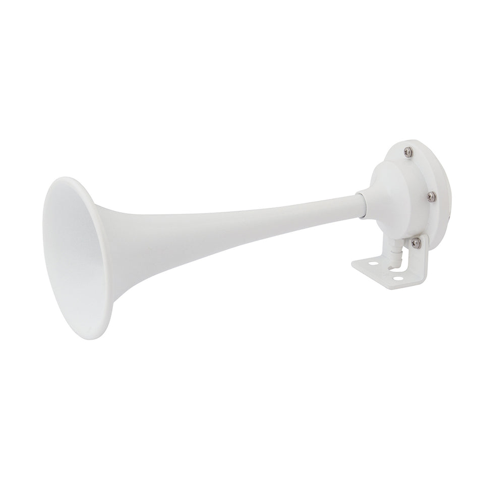 Marinco - White Epoxy Coated Single Trumpet Mini Air Horn — Quality Boat Parts