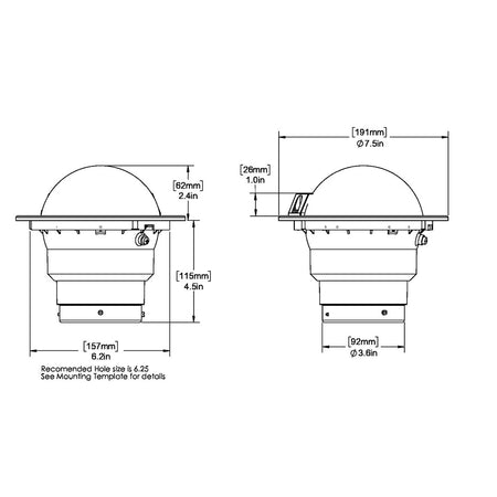 Ritchie - SuperSport Compass - Flush Mount, 5" — Quality Boat Parts
