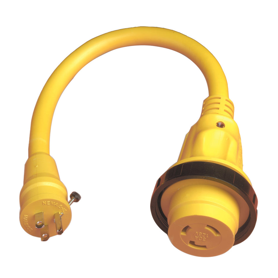Marinco - Pigtail Adapter Plus - 30A Female To 15A Male — Quality Boat Parts