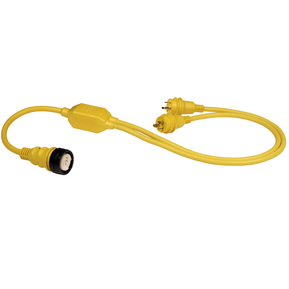Marinco - Marine Power Connection Y Cable - 50A Female to 2-30A Male Reverse — Quality Boat Parts