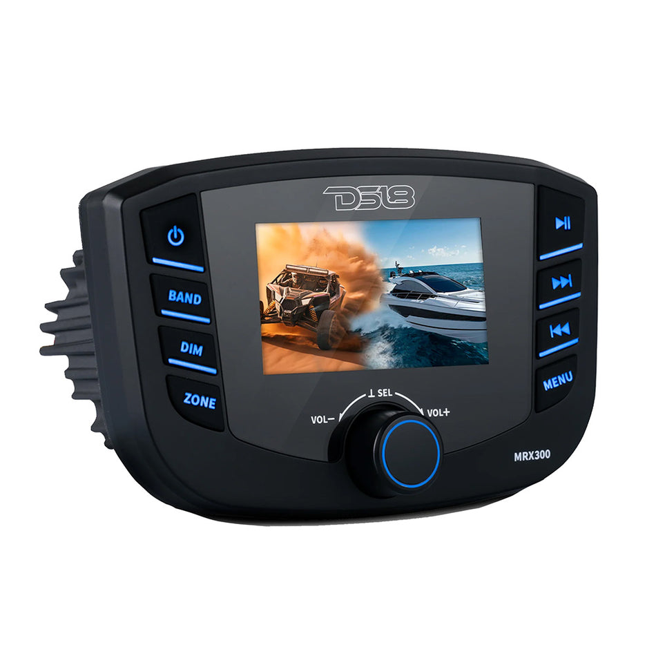 DS18 - Marine Headunit TFT Screen - 3 Zones, 4V Output, Bluetooth, RDS 4x50 Watts — Quality Boat Parts
