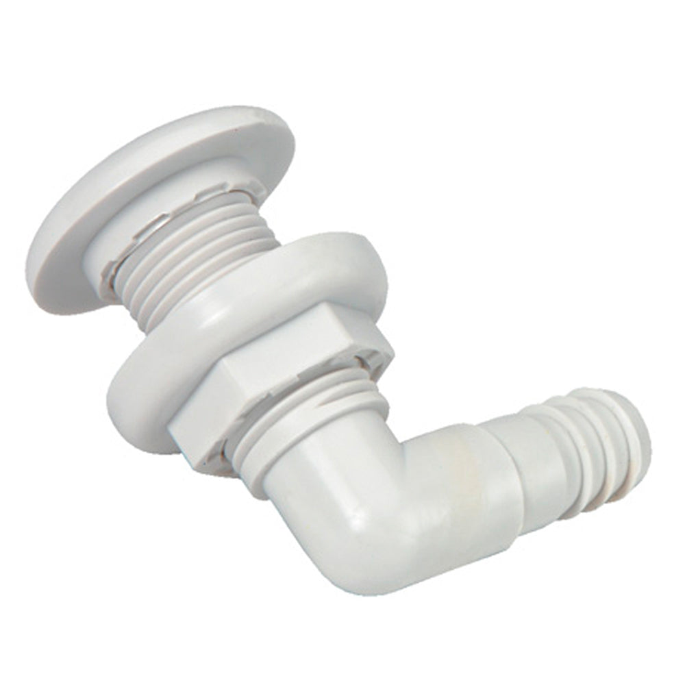 Johnson Pump - Thru-Hull Connector - 3/4" - 90° - White — Quality Boat Parts