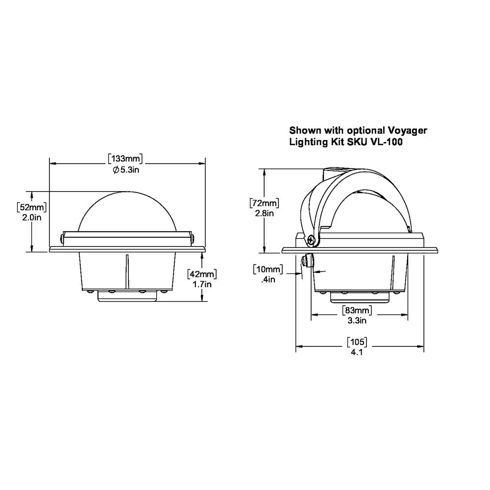 Ritchie - Voyager Compass - Flush Mount, Black — Quality Boat Parts